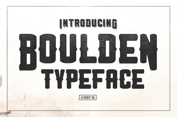 Boulden Typeface шрифт скачать бесплатно