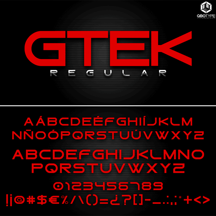 Gtek Technology шрифт скачать бесплатно