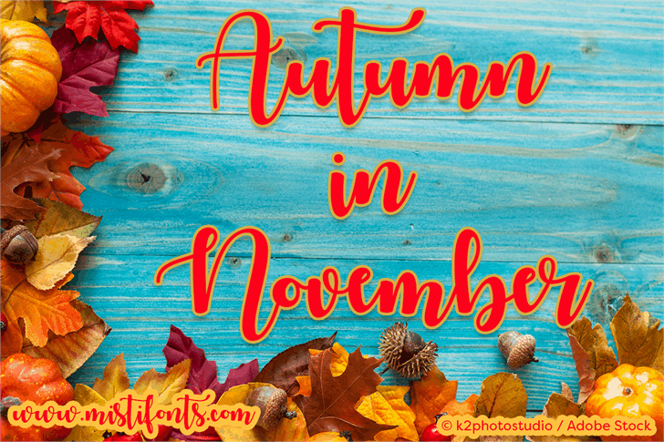 Autumn in November шрифт скачать бесплатно