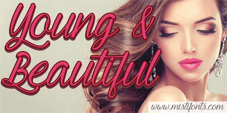 Young & Beautiful шрифт скачать бесплатно