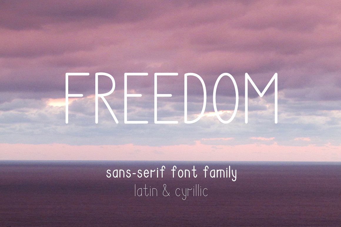 Freedom Font Family. Latin&Cyrillic