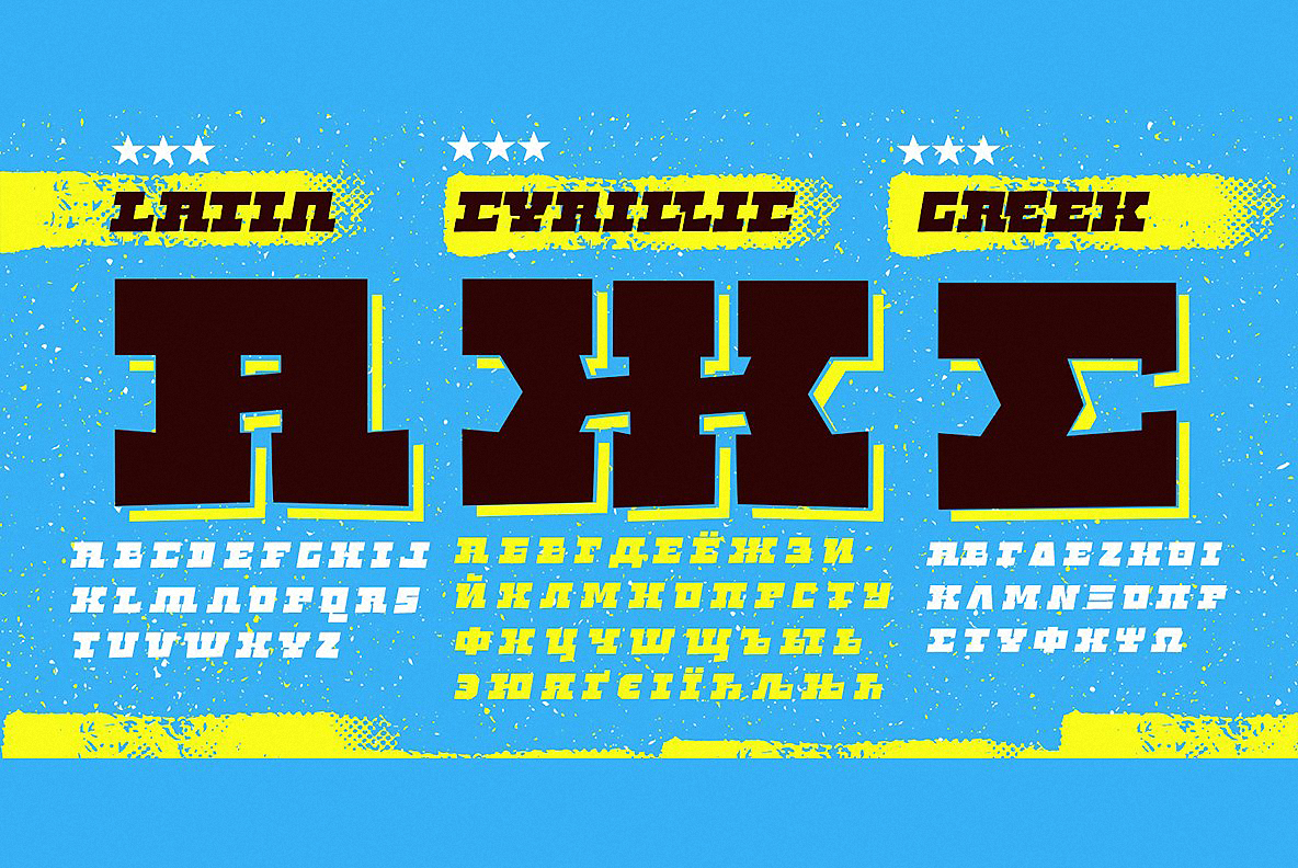 Spike Bot Family - Cyrillic+Greek