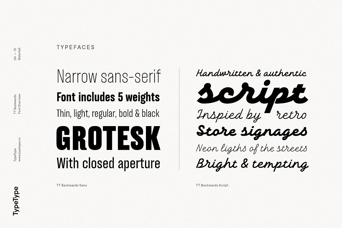 Шрифт narrow. Light, Regular, Bold.