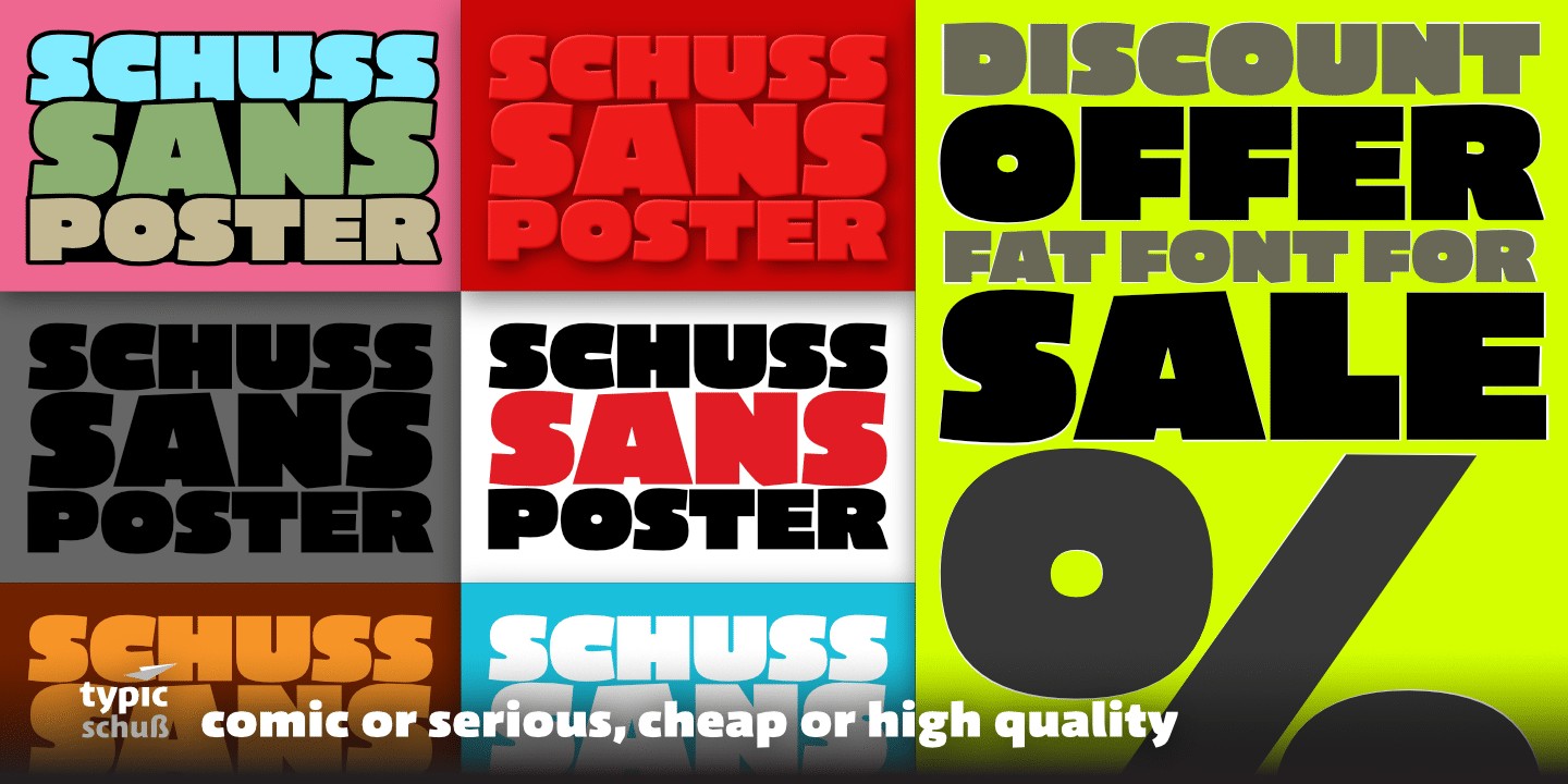 Schuss Sans CG Poster Black