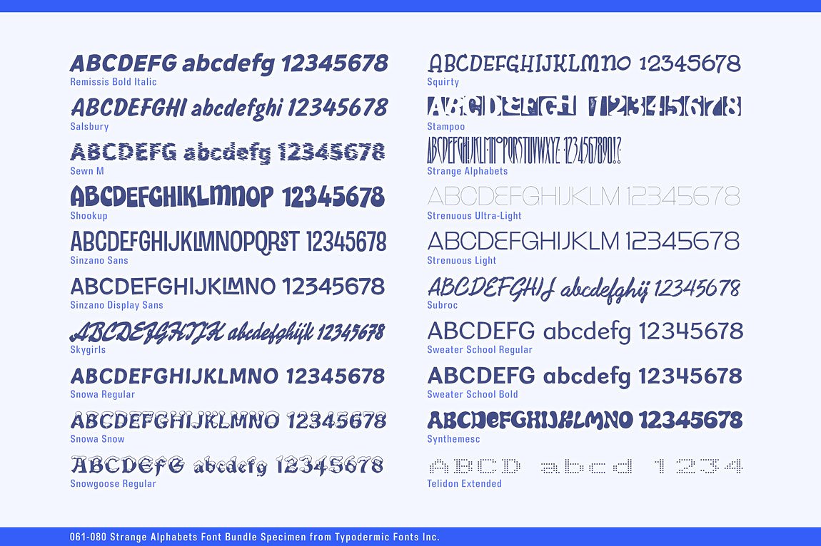 Strange Alphabets Font Bundle