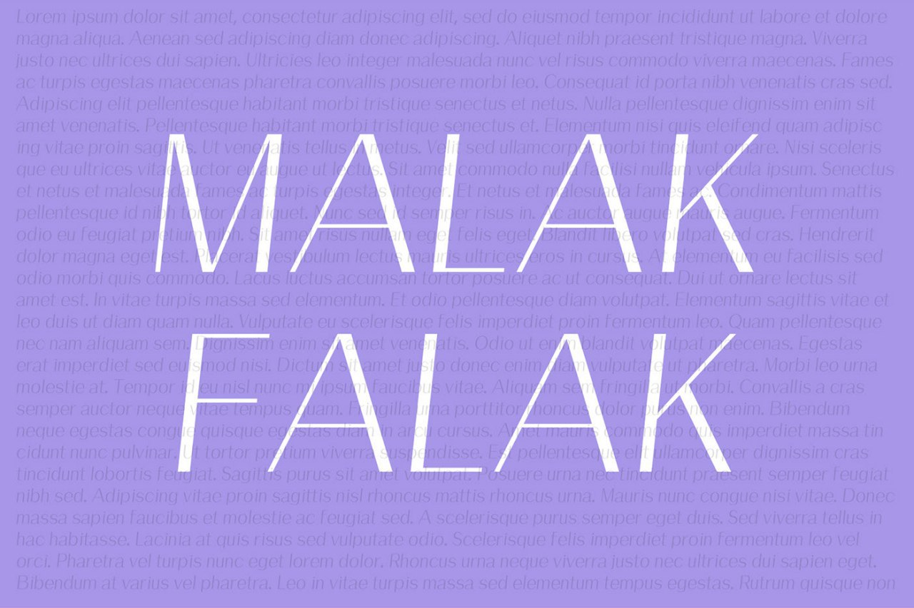 Malak Sans Serif Typeface