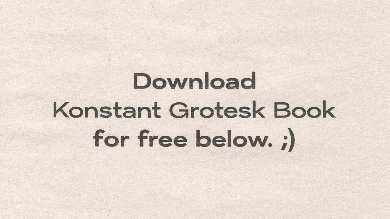 Konstant Grotesk Book