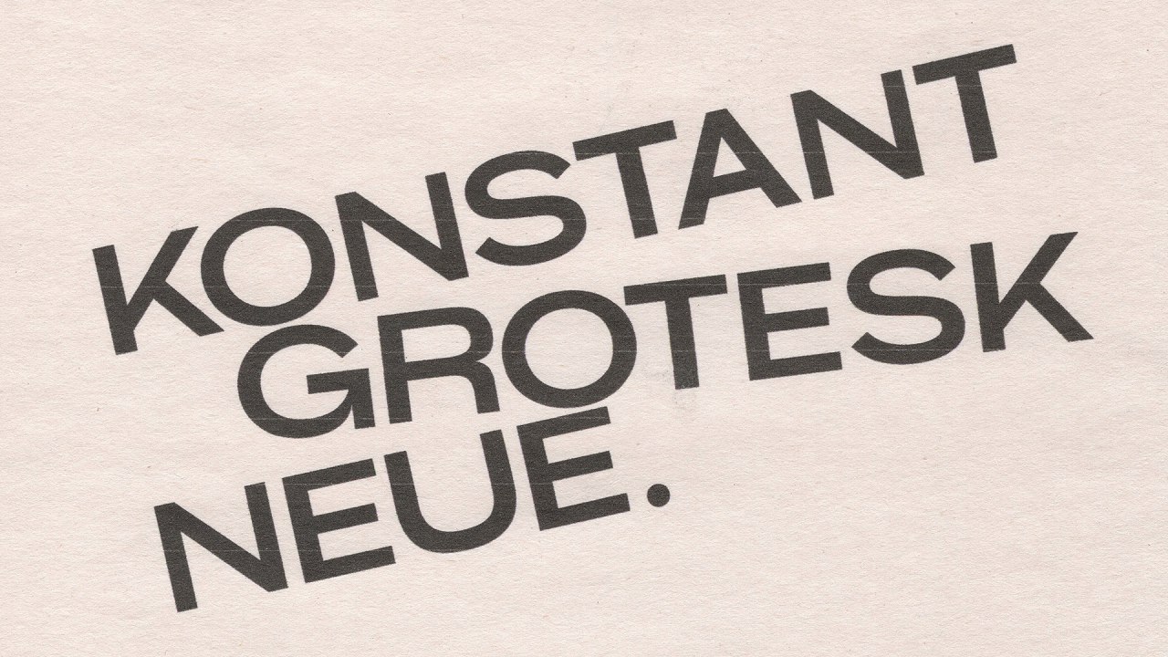 Konstant Grotesk Book