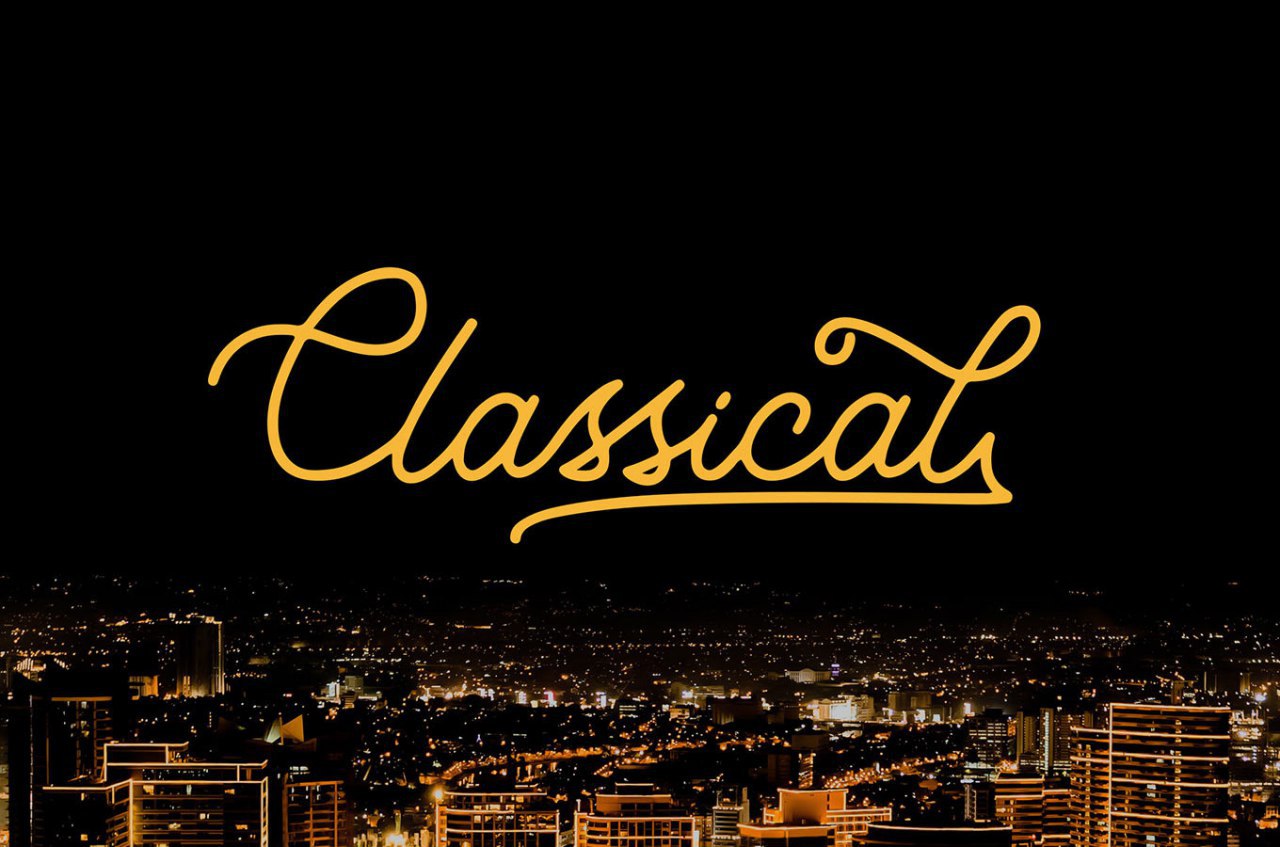 classical monoline script 